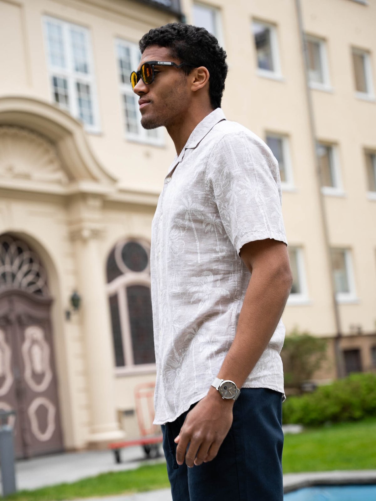 Only & Sons Caiden Short Sleeve Reg Hawaii Chinchilla