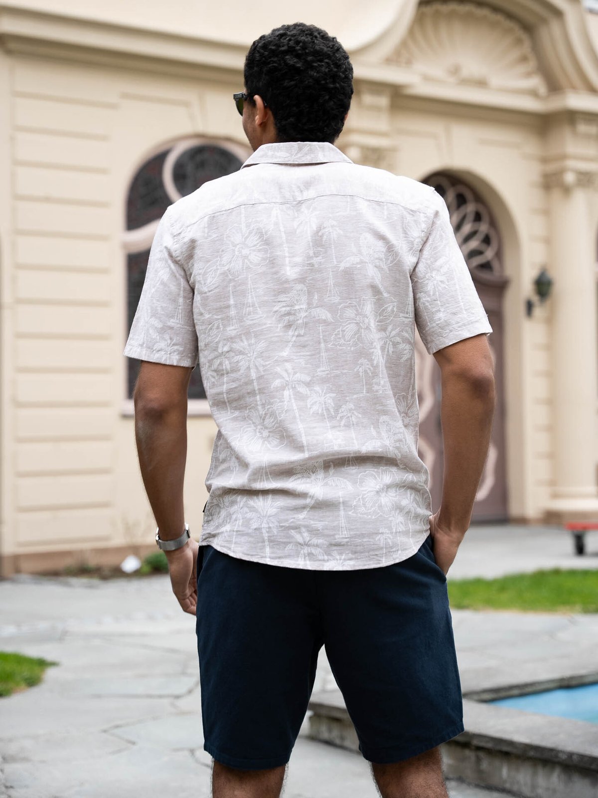 Only & Sons Caiden Short Sleeve Reg Hawaii Chinchilla
