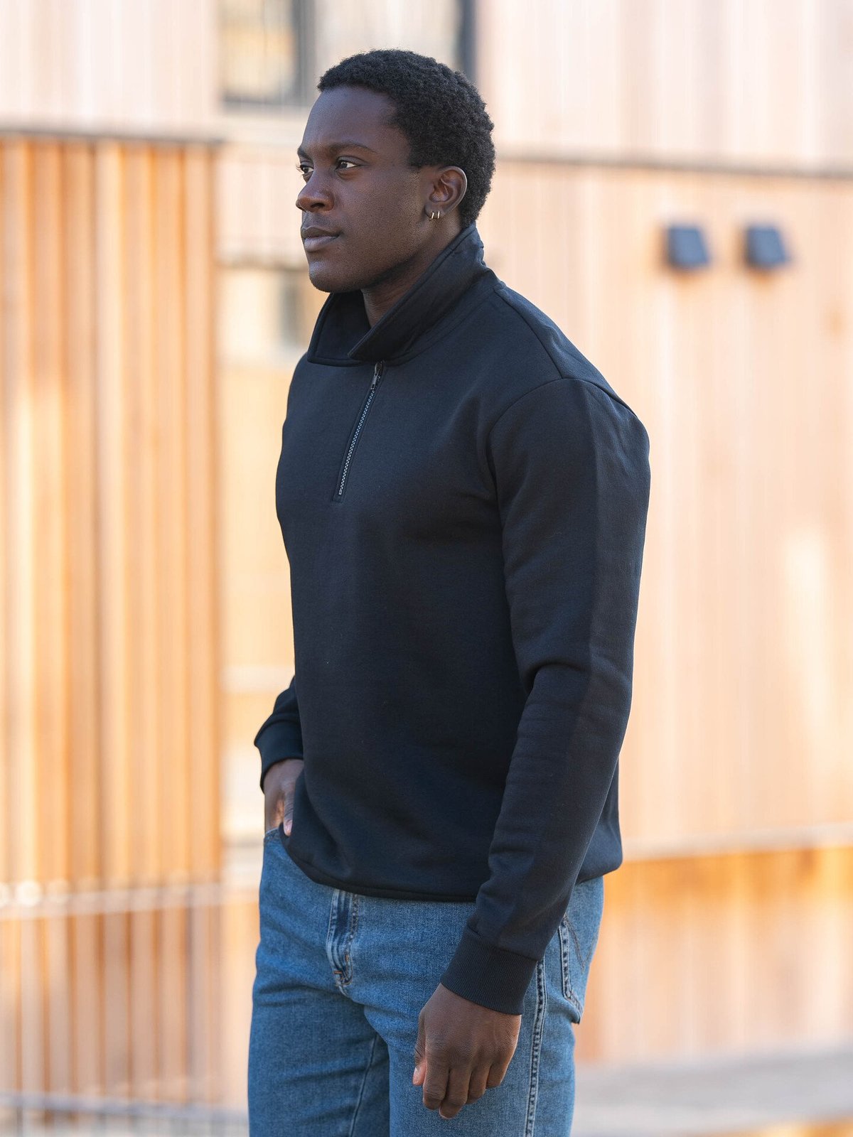 Only & Sons Ceres 1/4 Zip Sweat Polo Black