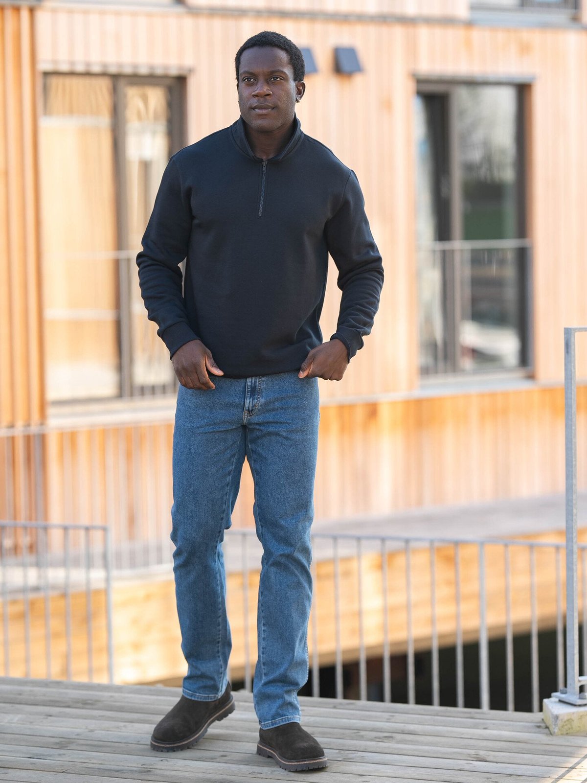 Only & Sons Ceres 1/4 Zip Sweat Polo Black