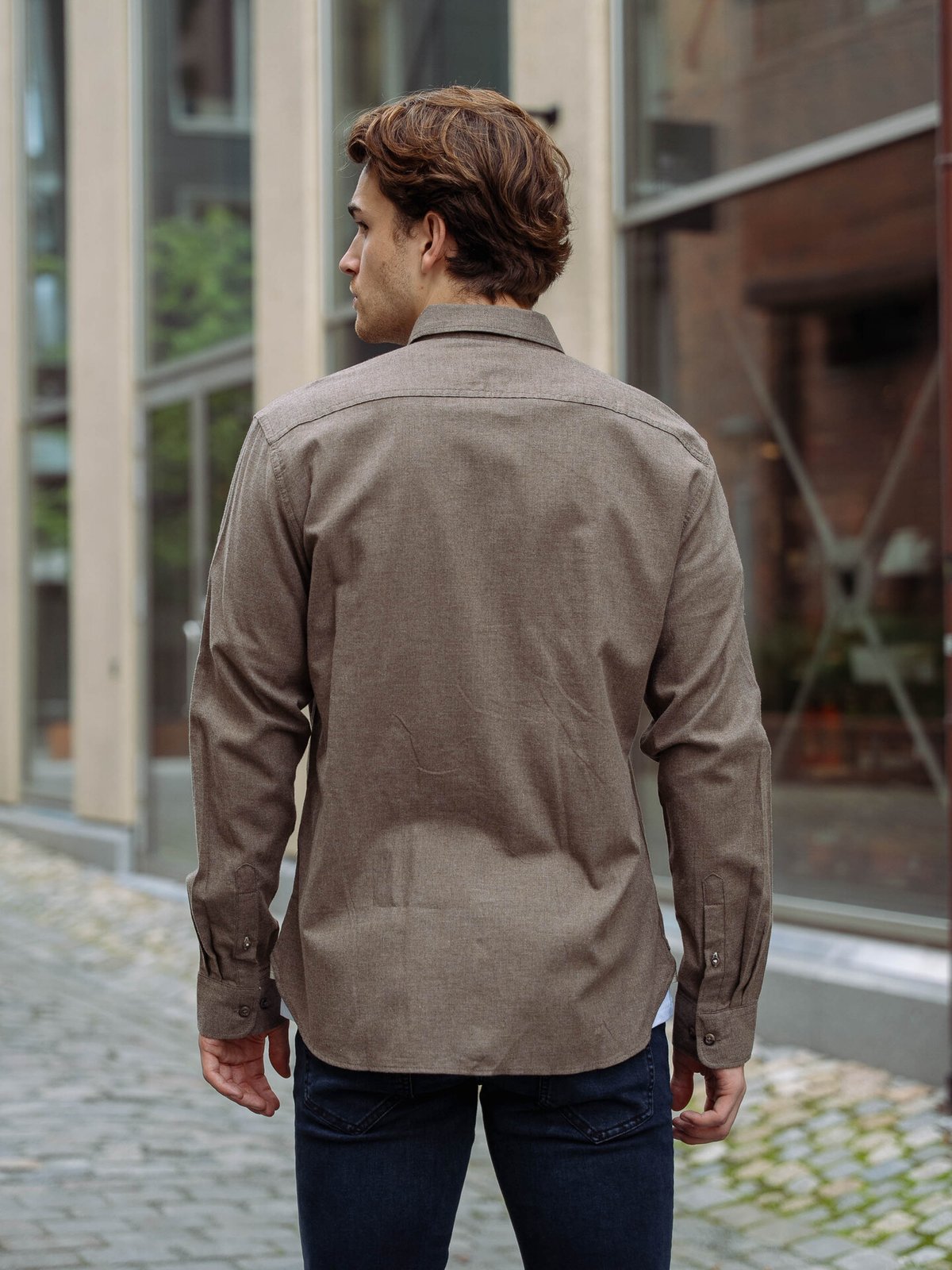 Only & Sons Road Life Reg Melange Long Sleeve Shirt Falcon