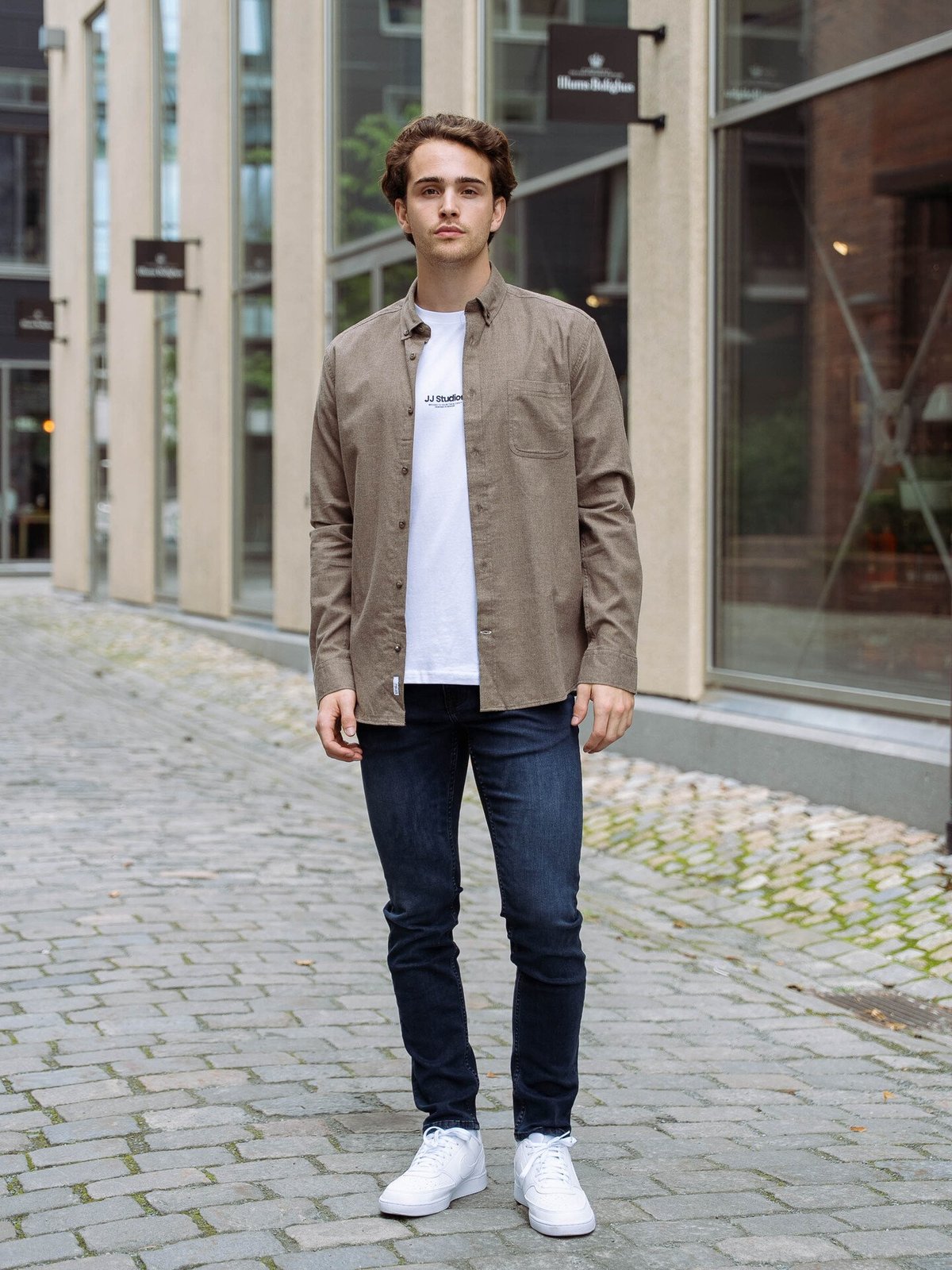 Only & Sons Road Life Reg Melange Long Sleeve Shirt Falcon