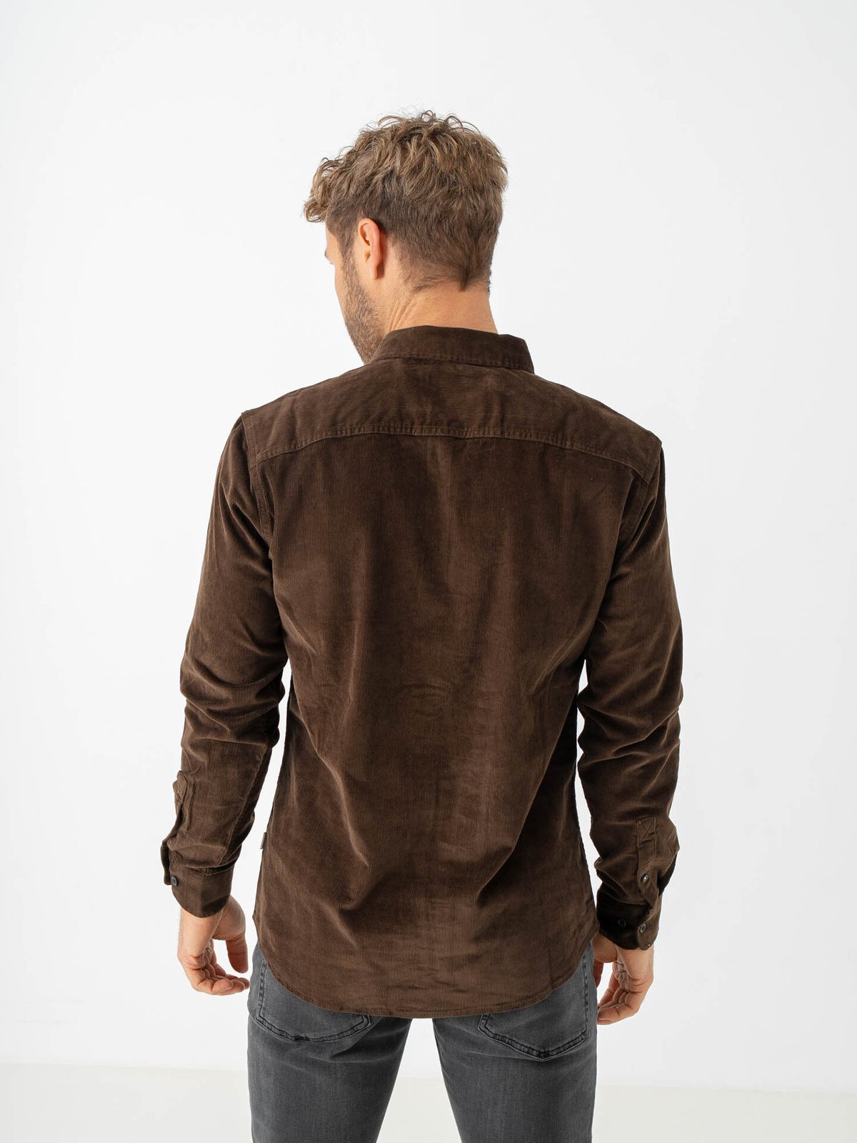 Only & Sons Michael Regular Cord Stretch Long Sleeve Demitasse