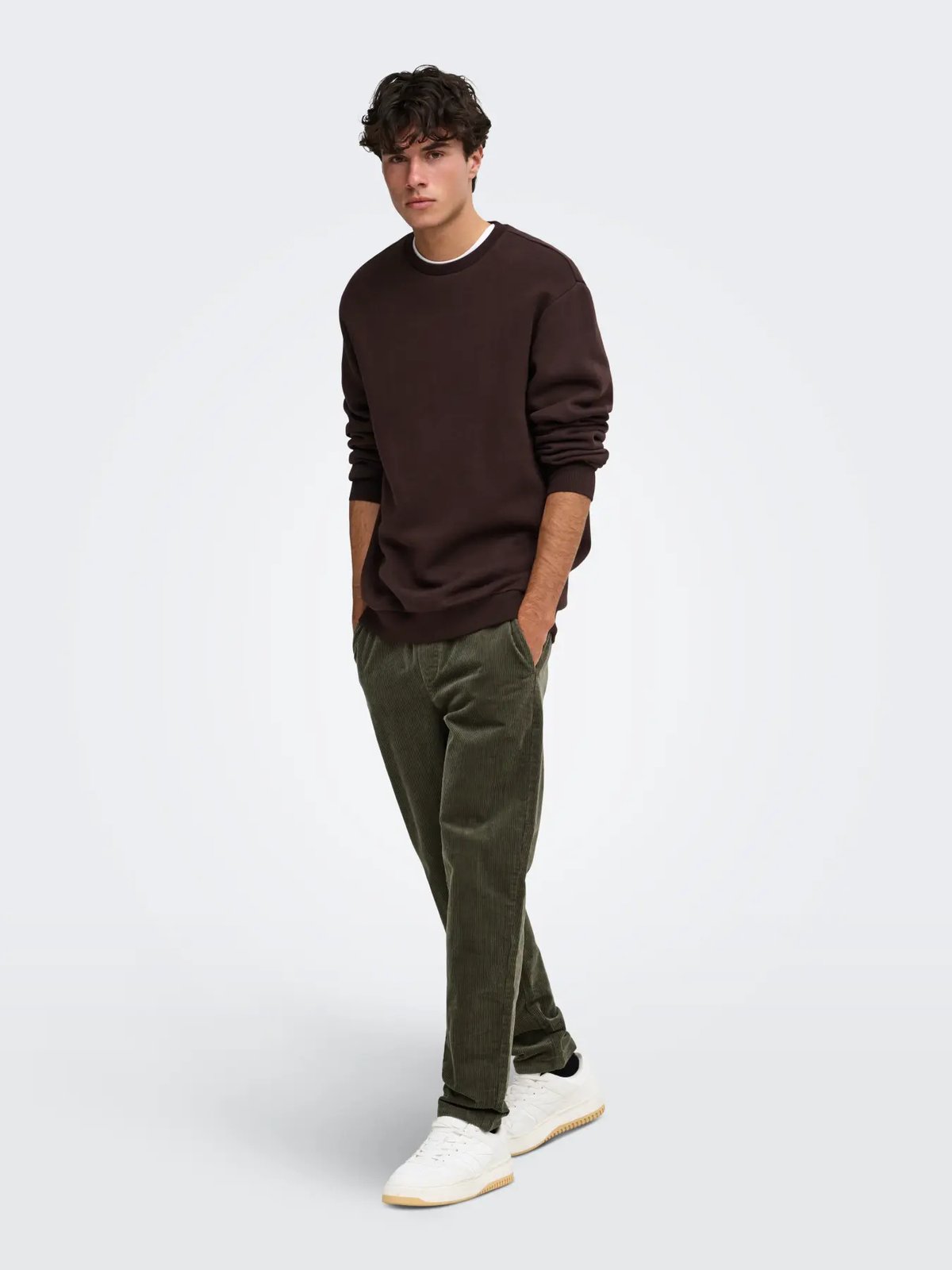 Only & Sons Linus Tap Corduroy Pant Beluga