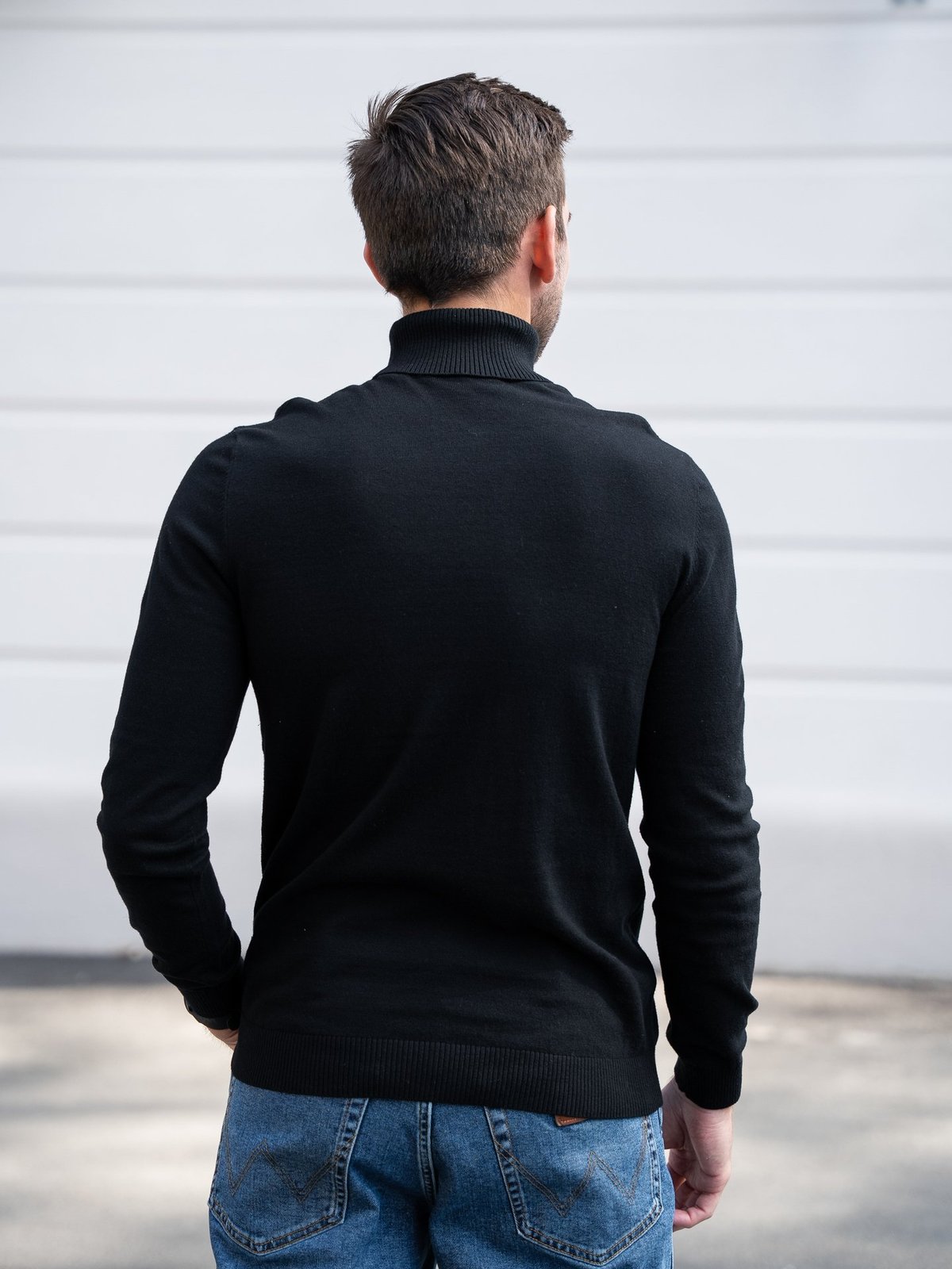 Only & Sons Loui Reg Mel Roll Knit Black