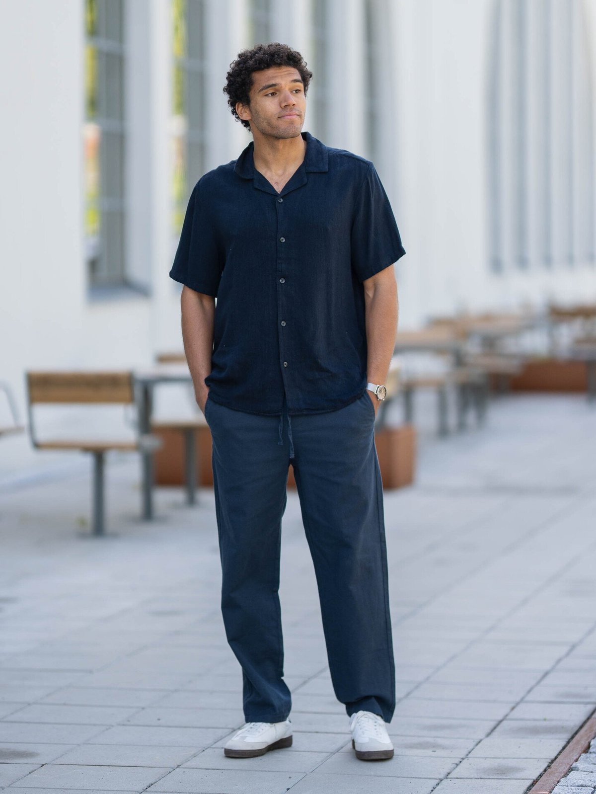 Only & Sons Kari Resort Short Sleeve Shirt Dark Navy