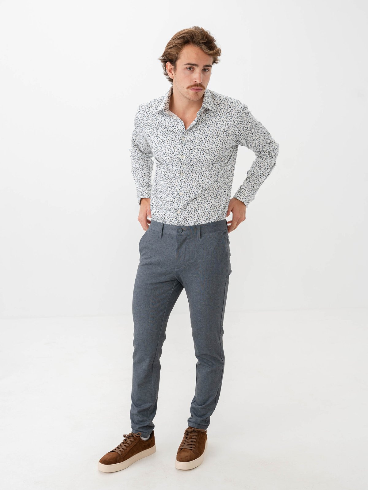 Only & Sons Mark Slim Ditsy Pant Dark Navy