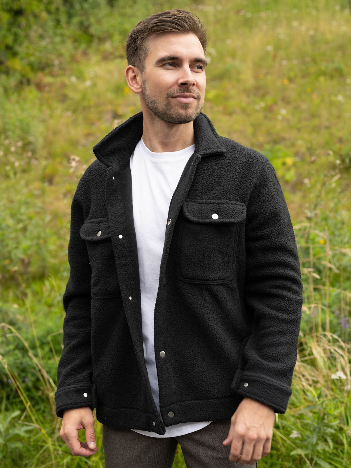 Only & Sons Emilio Teddy Overshirt Black