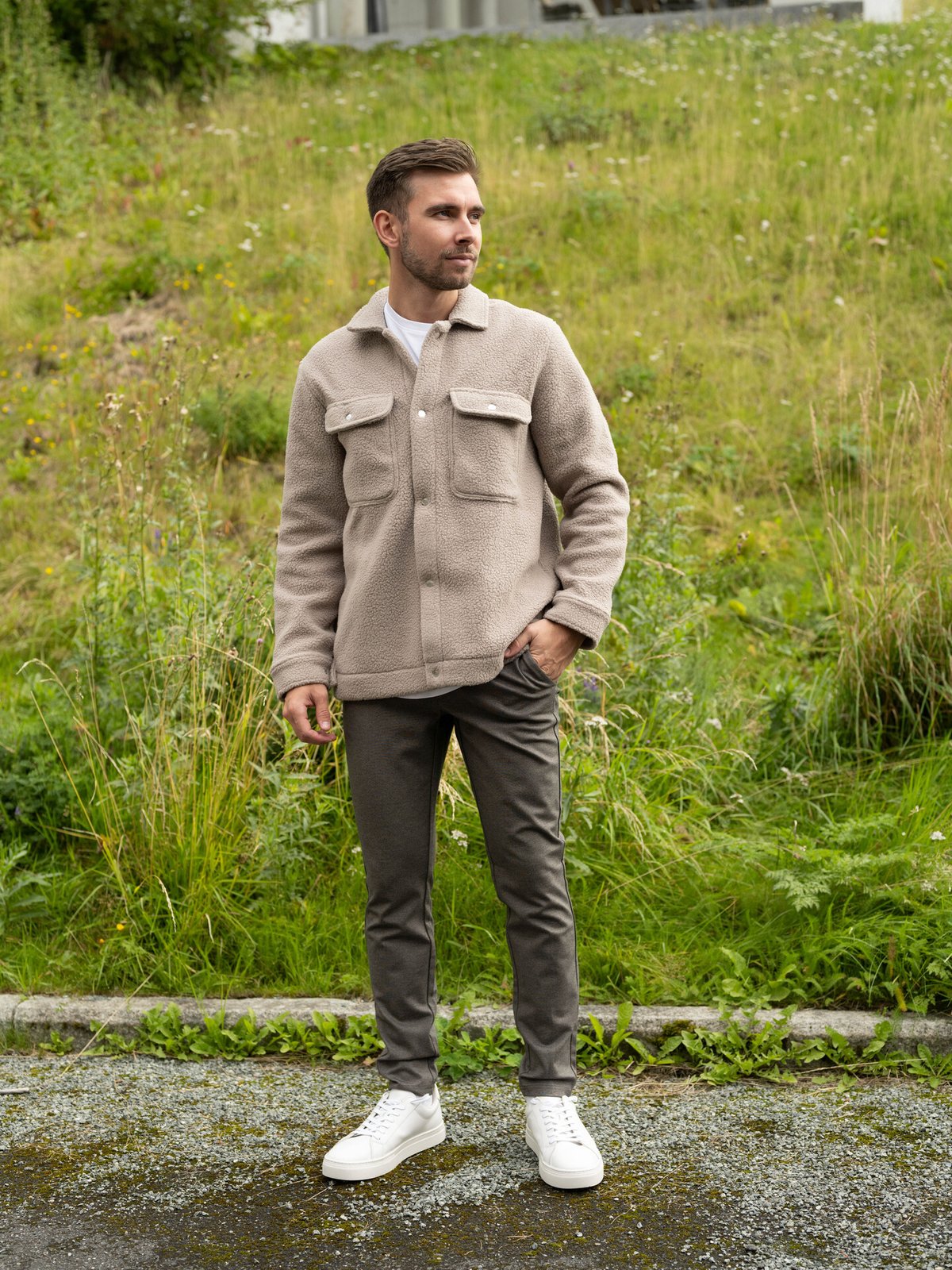 Only & Sons Emilio Teddy Overshirt Driftwood