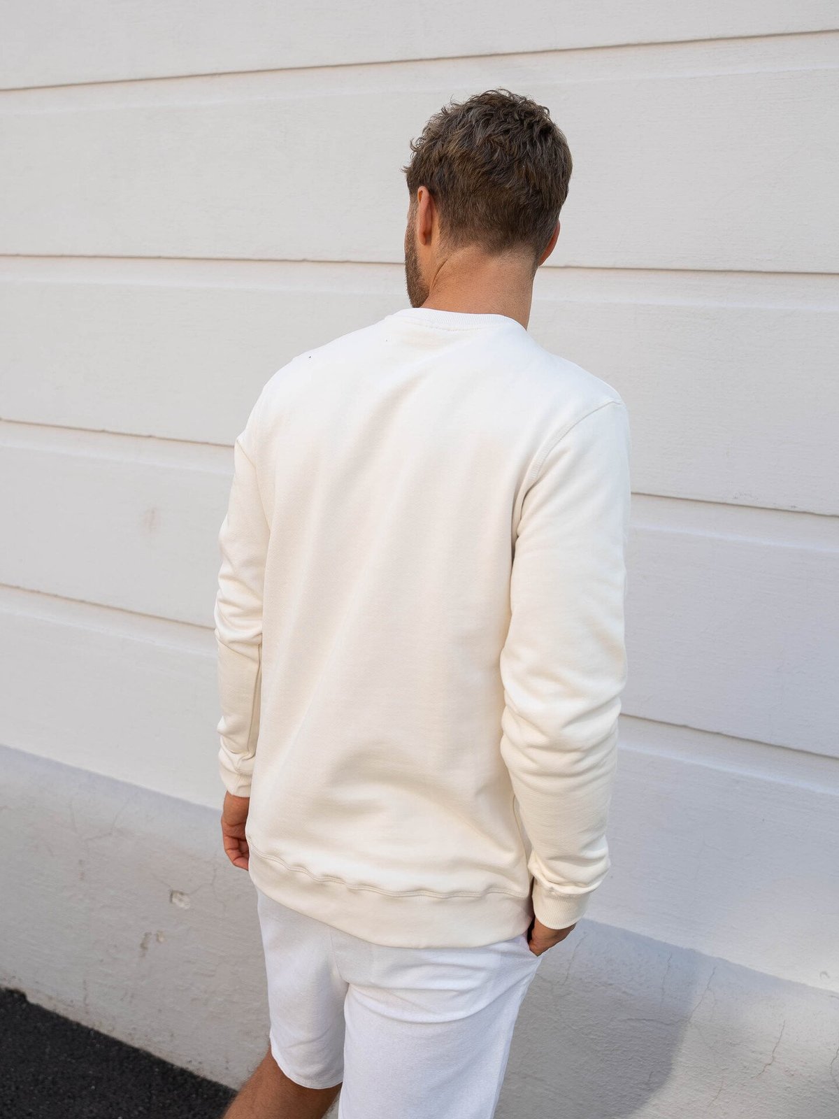 Only & Sons Dan Unbrushed Reg Crew Neck Sweat Antique White