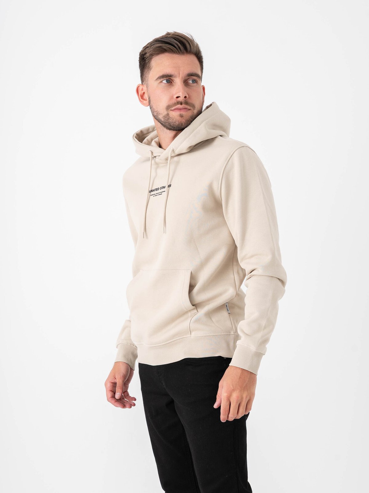 Only & Sons Curated Reg Hoodie Sweat Silver Lining