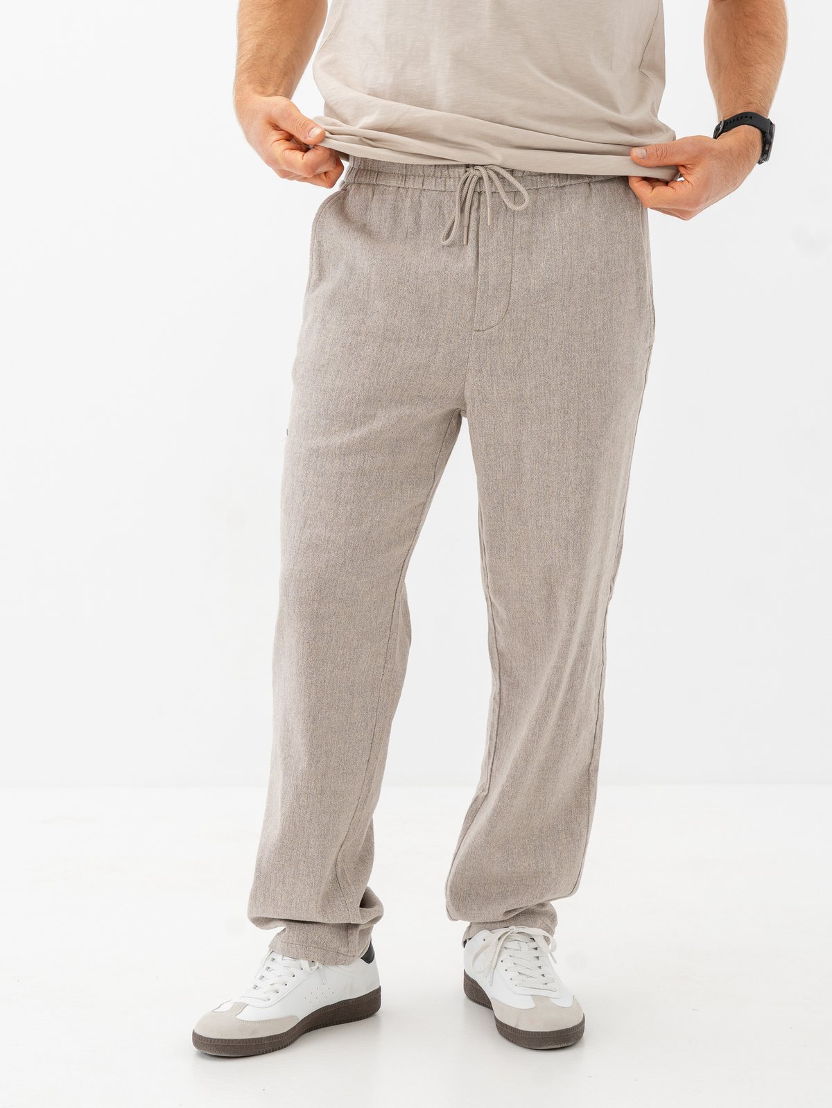 Only & Sons Sinus Loose Linen Pant Raw Ecru