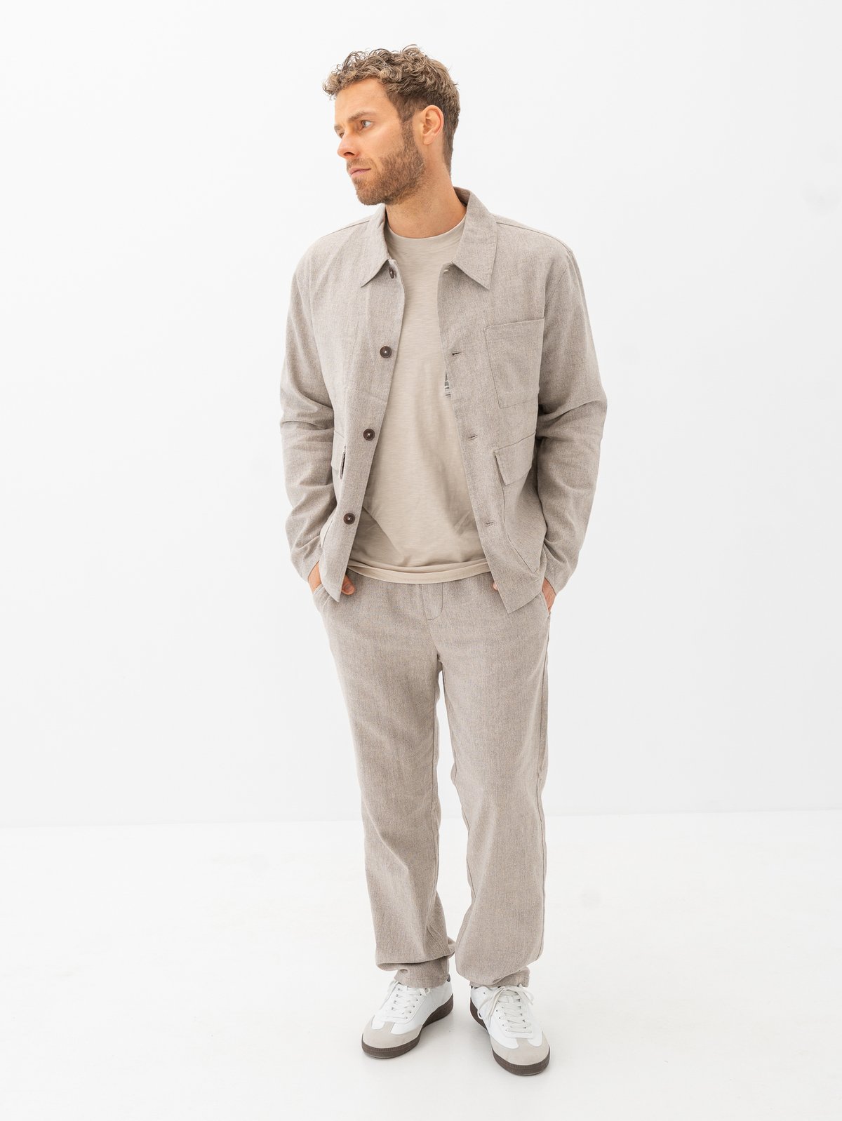 Only & Sons Sinus Loose Linen Pant Raw Ecru