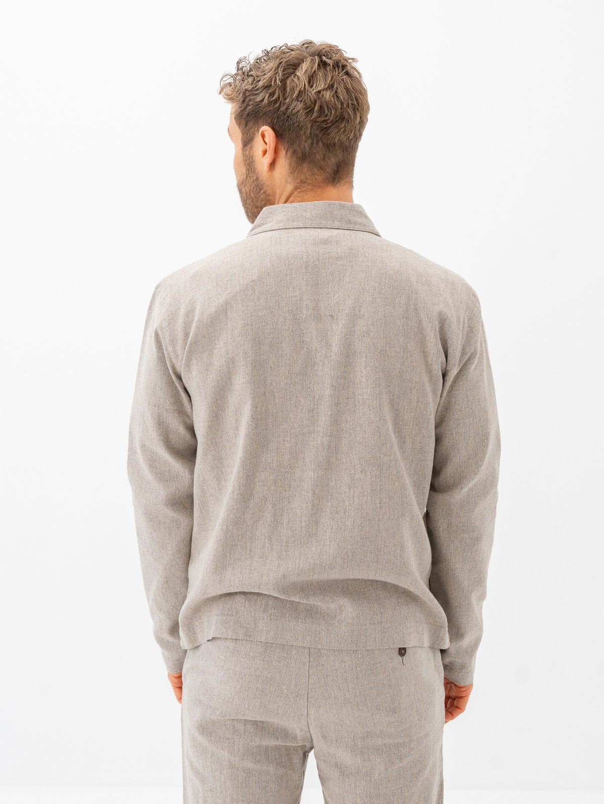 Only & Sons Kane Linen Mix Casual Jacket Raw Ecru