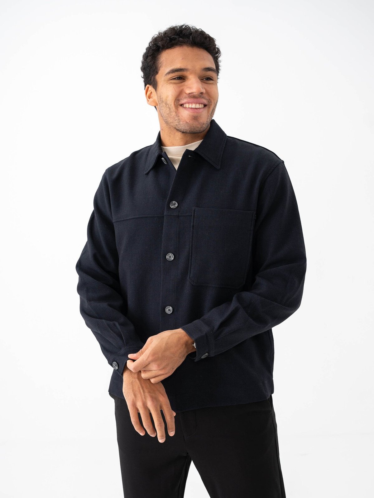 Only & Sons Marlon Comfort Strech Overshirt Black Melange