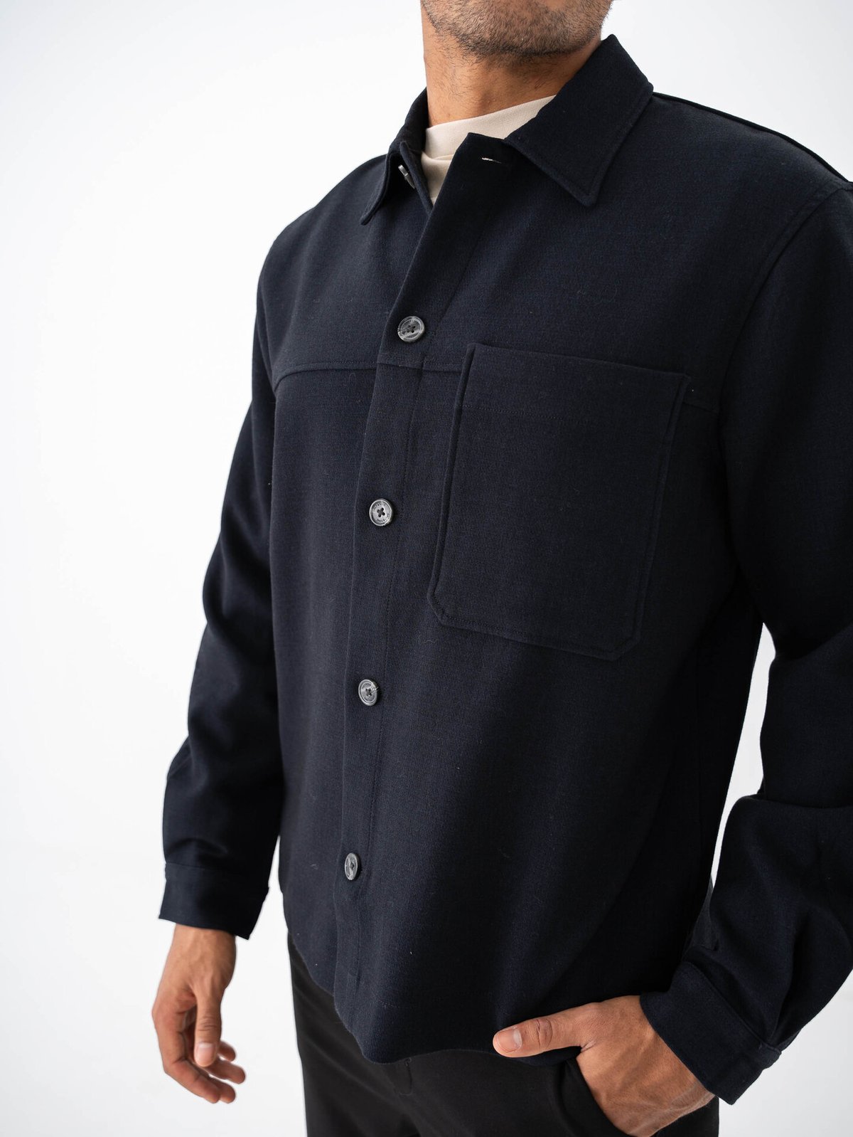 Only & Sons Marlon Comfort Strech Overshirt Black Melange