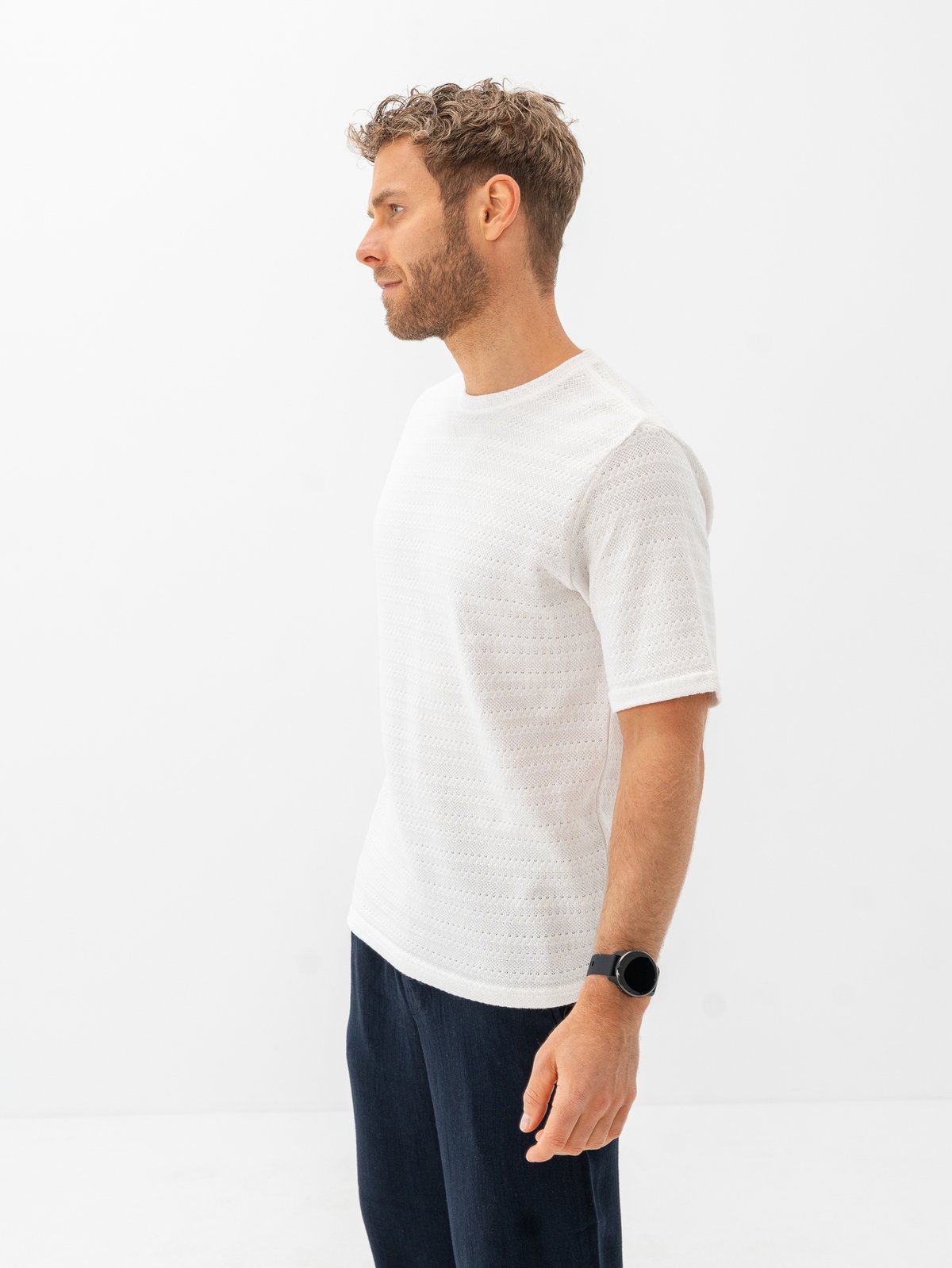 Only & Sons Givo Reg Short Sleeve Crew Knit Cloud Dancer