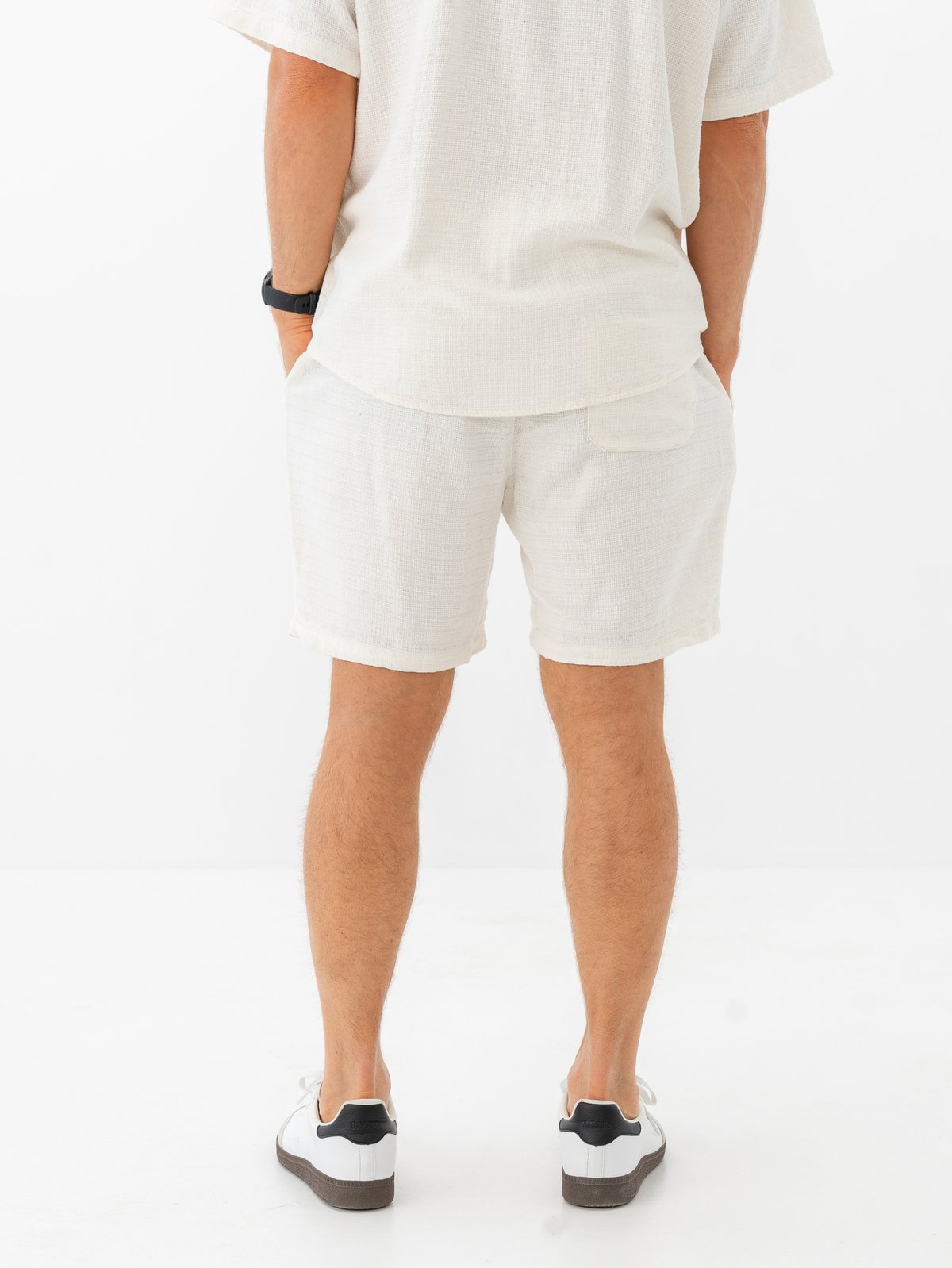 Only & Sons Tel Linen Latham Shorts Cloud Dancer