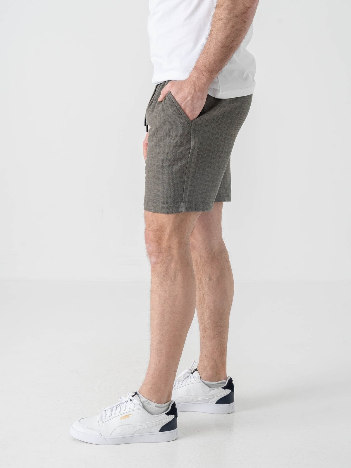 Only & Sons Tel Linen Latham Shorts Dusty Olive