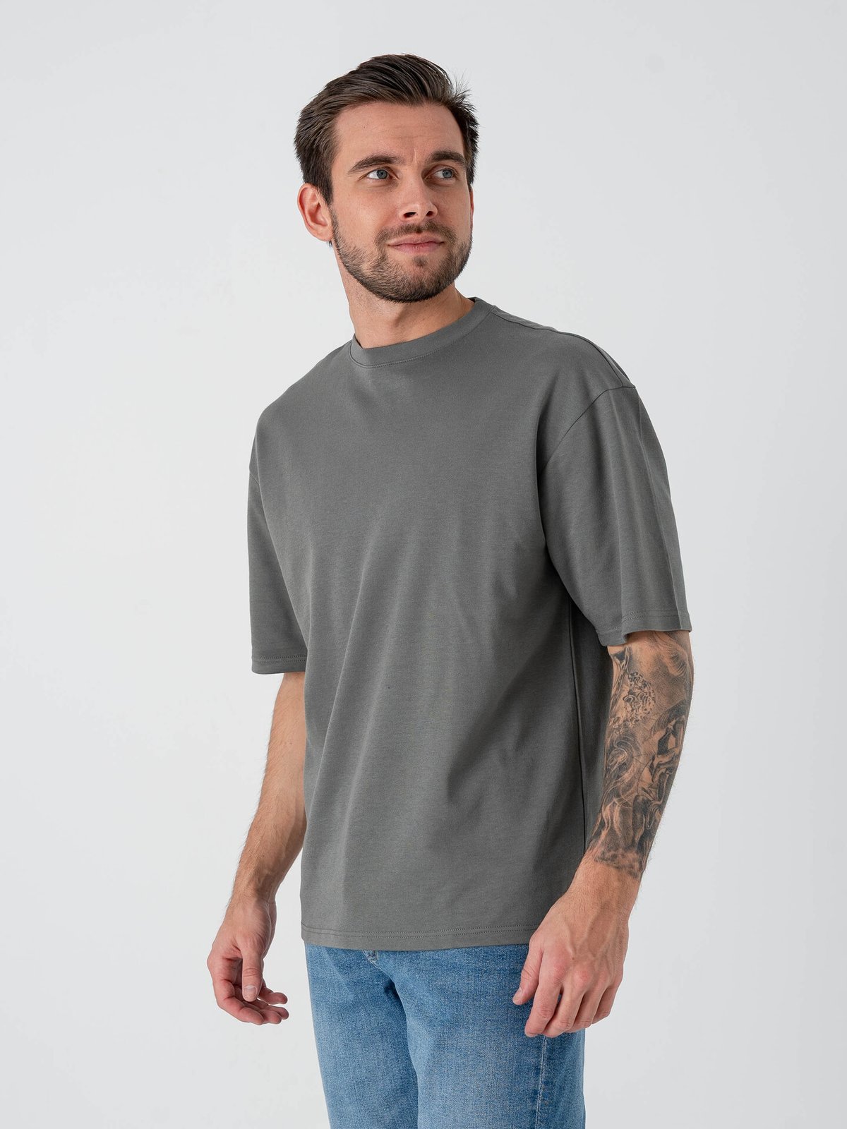 Only & Sons Caspian Airflex Boxy Short Sleeve Tee Castor Gray