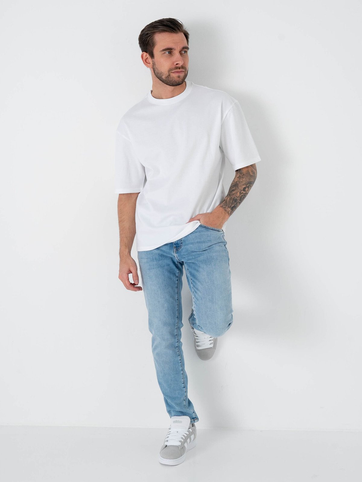 Only & Sons Caspian Airflex Boxy Short Sleeve Tee White