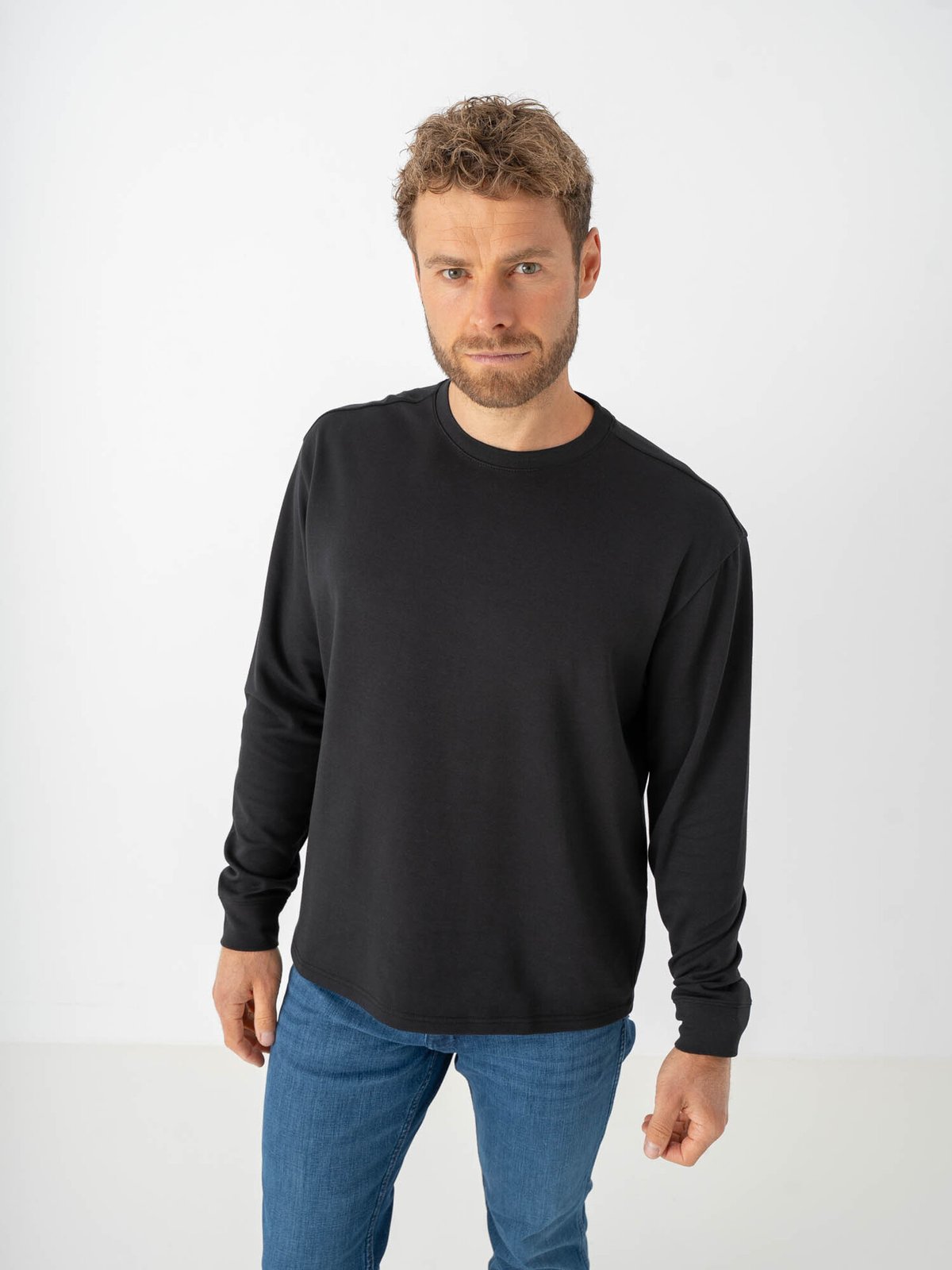 Only & Sons Caspian Airflex Relax Long Sleeve Tee Black