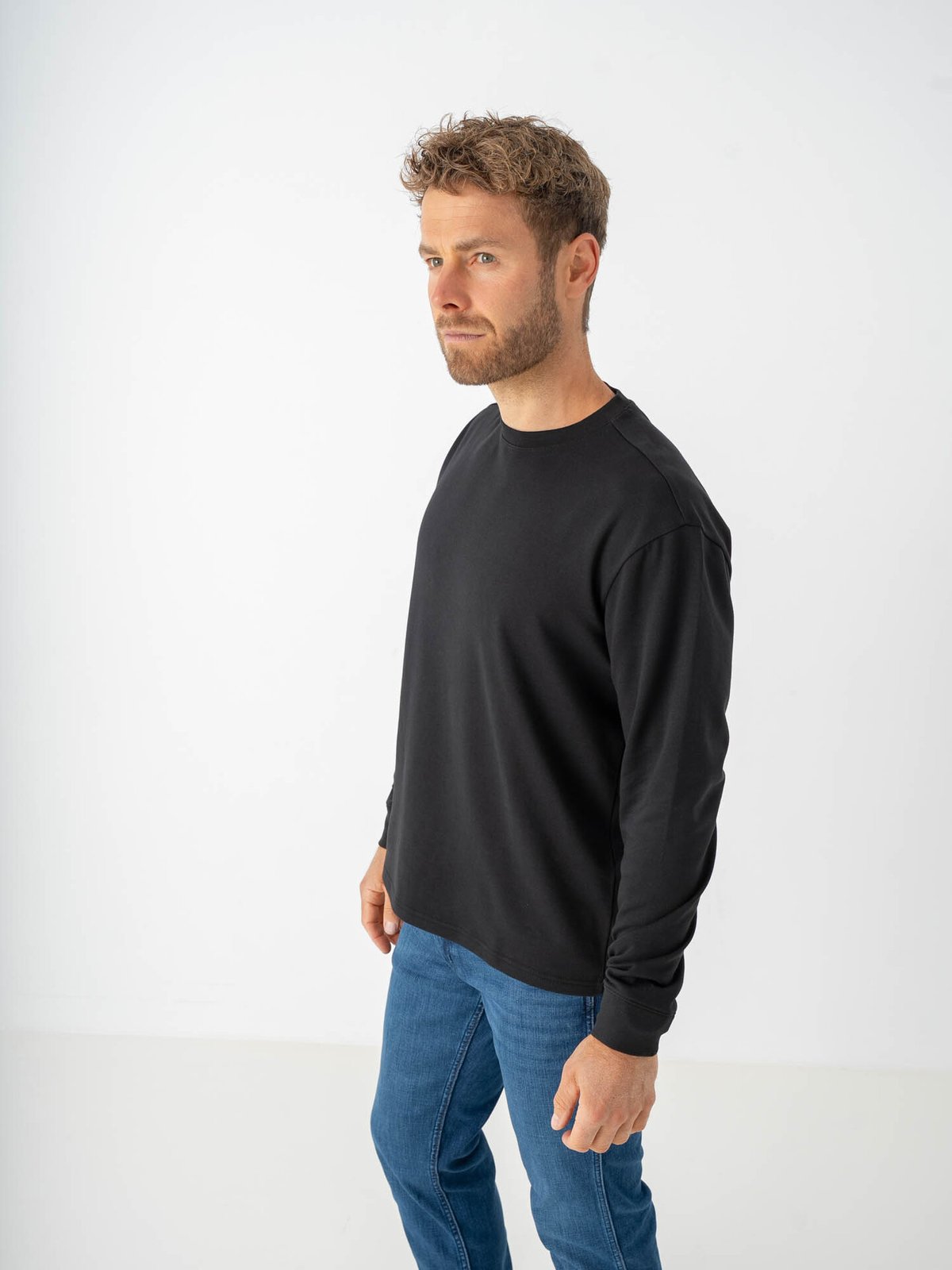 Only & Sons Caspian Airflex Relax Long Sleeve Tee Black