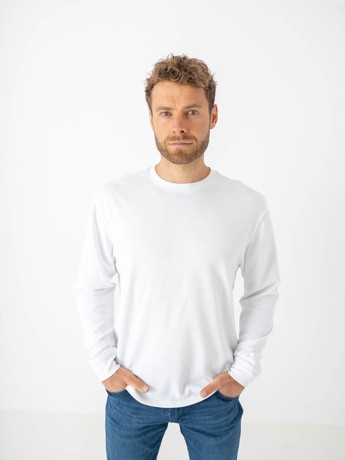 Only & Sons Caspian Airflex Relax Long Sleeve Tee White