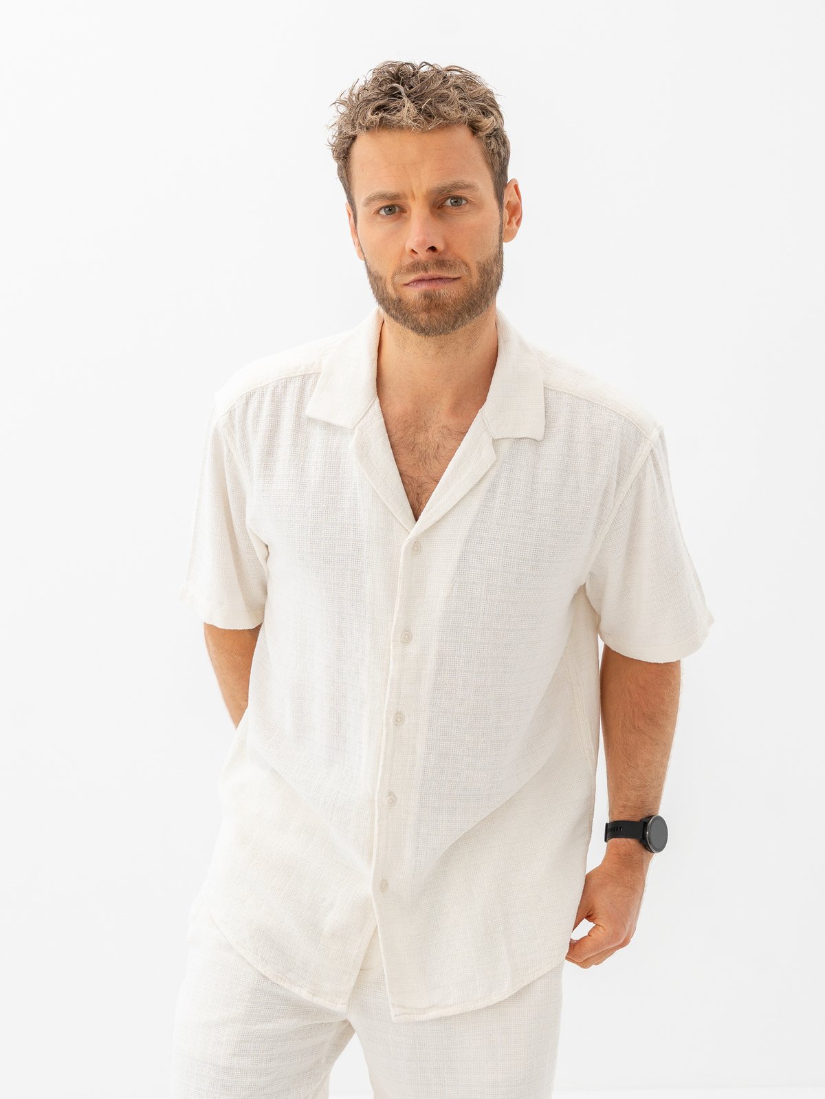 Only & Sons Latham RLXSS Resort Linen Structure Cloud Dancer