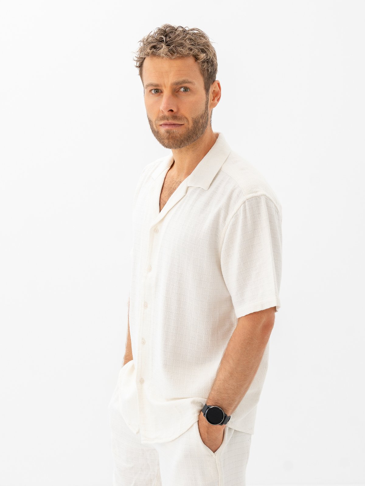 Only & Sons Latham RLXSS Resort Linen Structure Cloud Dancer