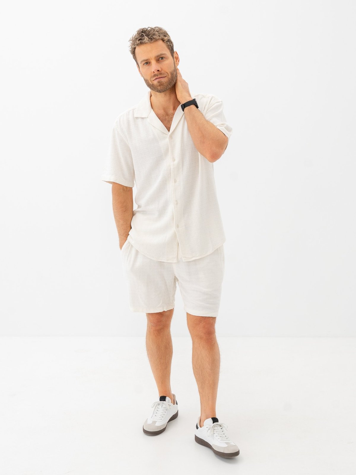 Only & Sons Latham RLXSS Resort Linen Structure Cloud Dancer