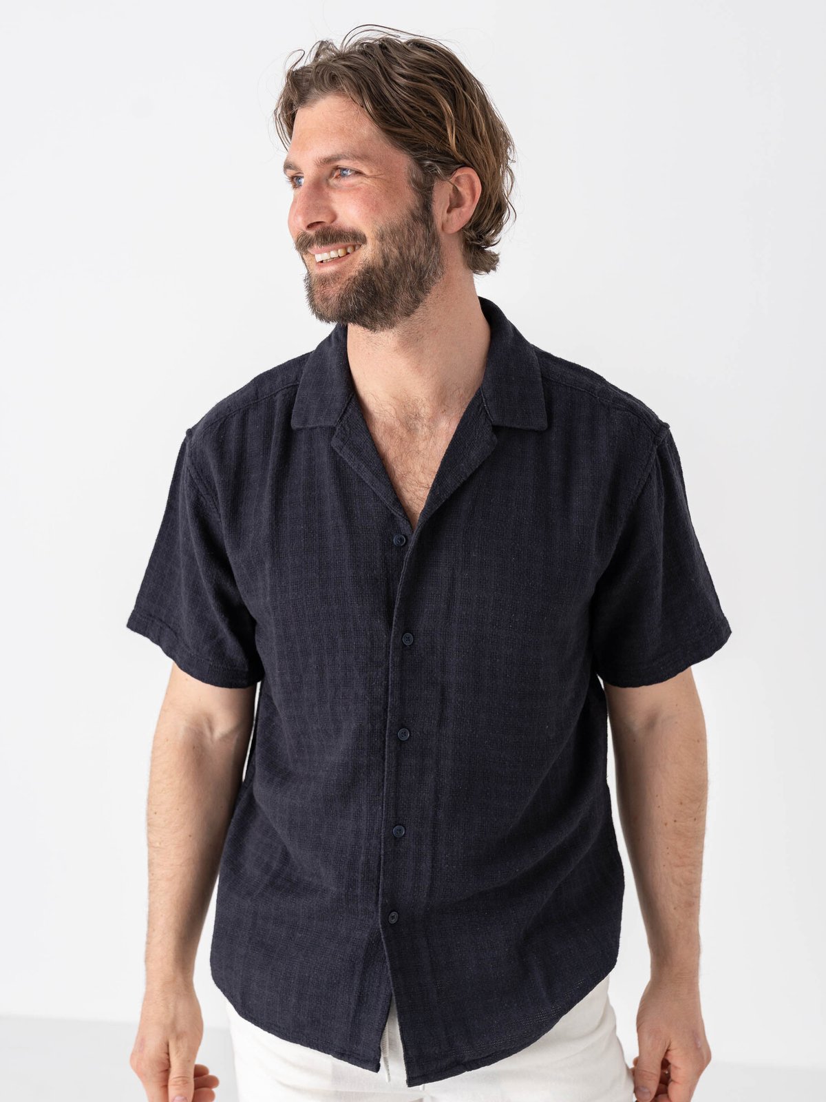 Only & Sons Latham RLXSS Resort Linen Structure Dark Navy