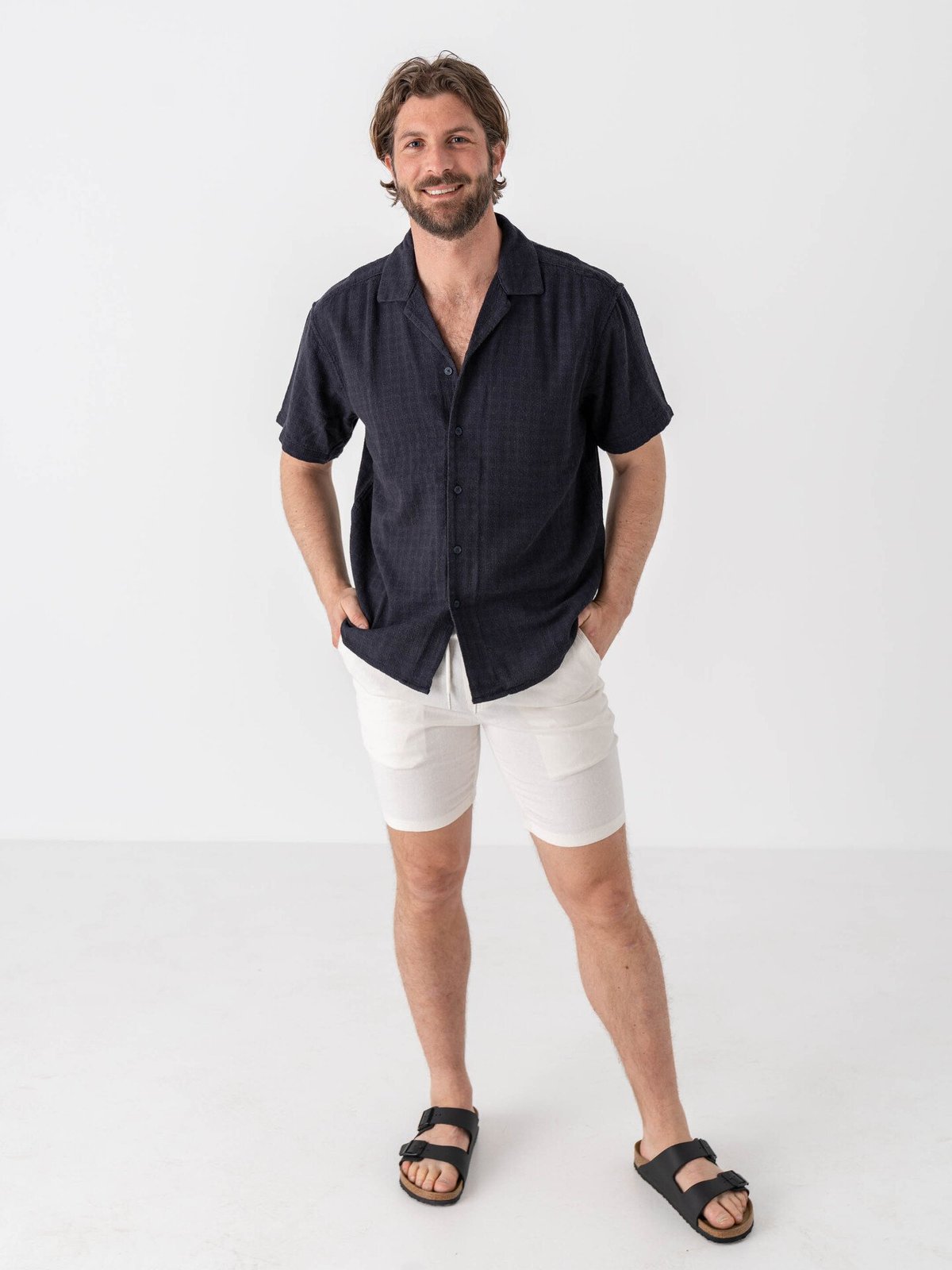 Only & Sons Latham RLXSS Resort Linen Structure Dark Navy