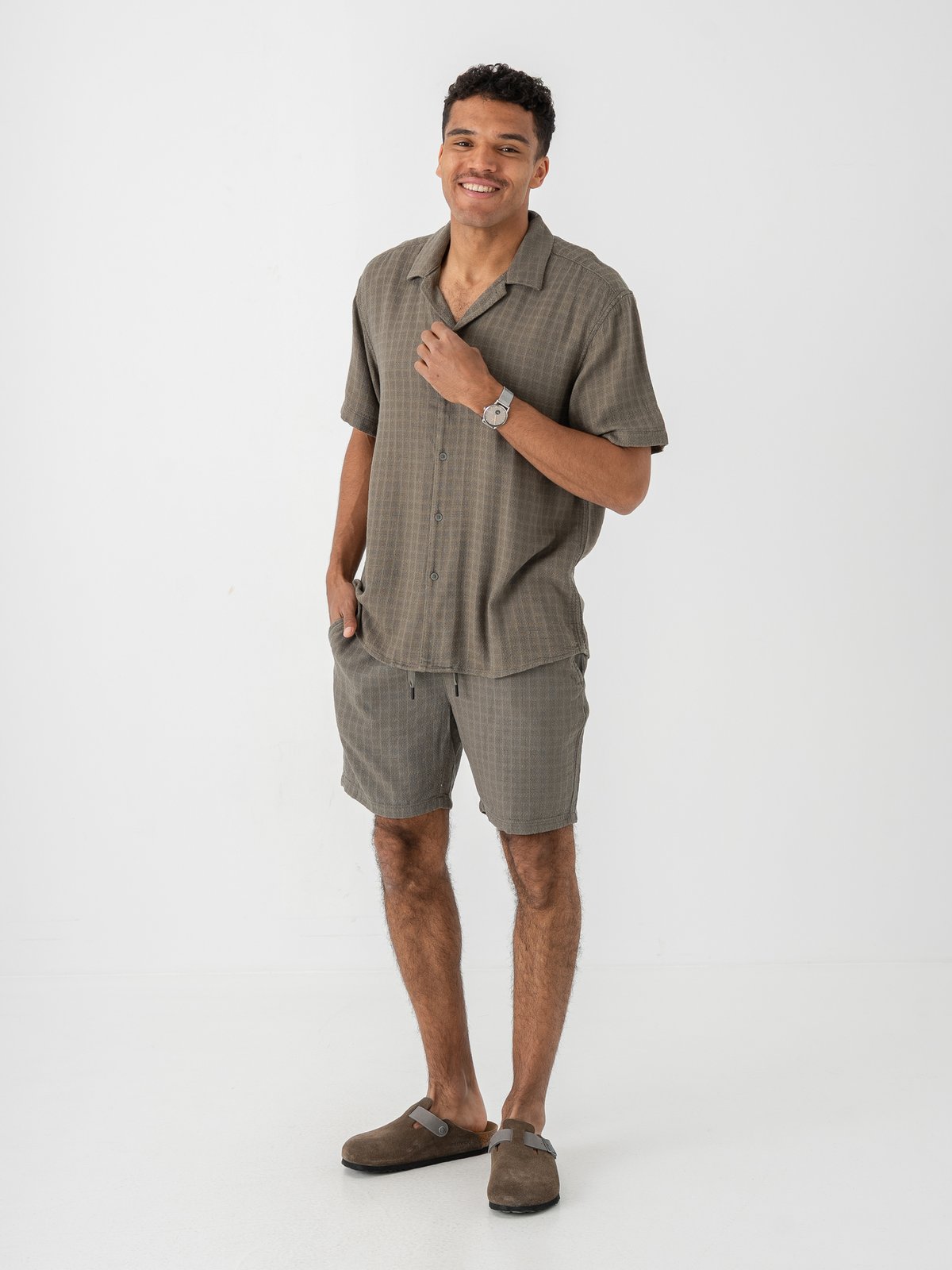 Only & Sons Latham RLXSS Resort Linen Structure Dusty Olive