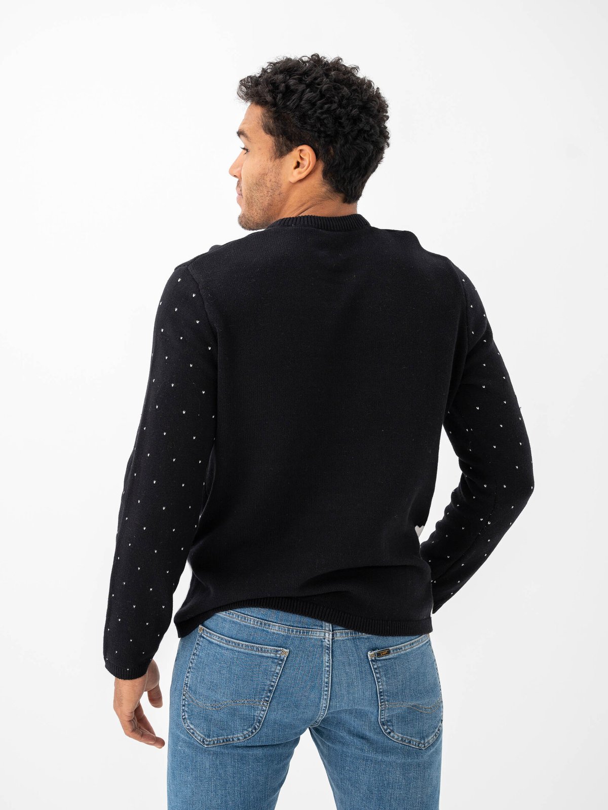 Only & Sons XMAS Reg Cola Crew Knit Dark navy