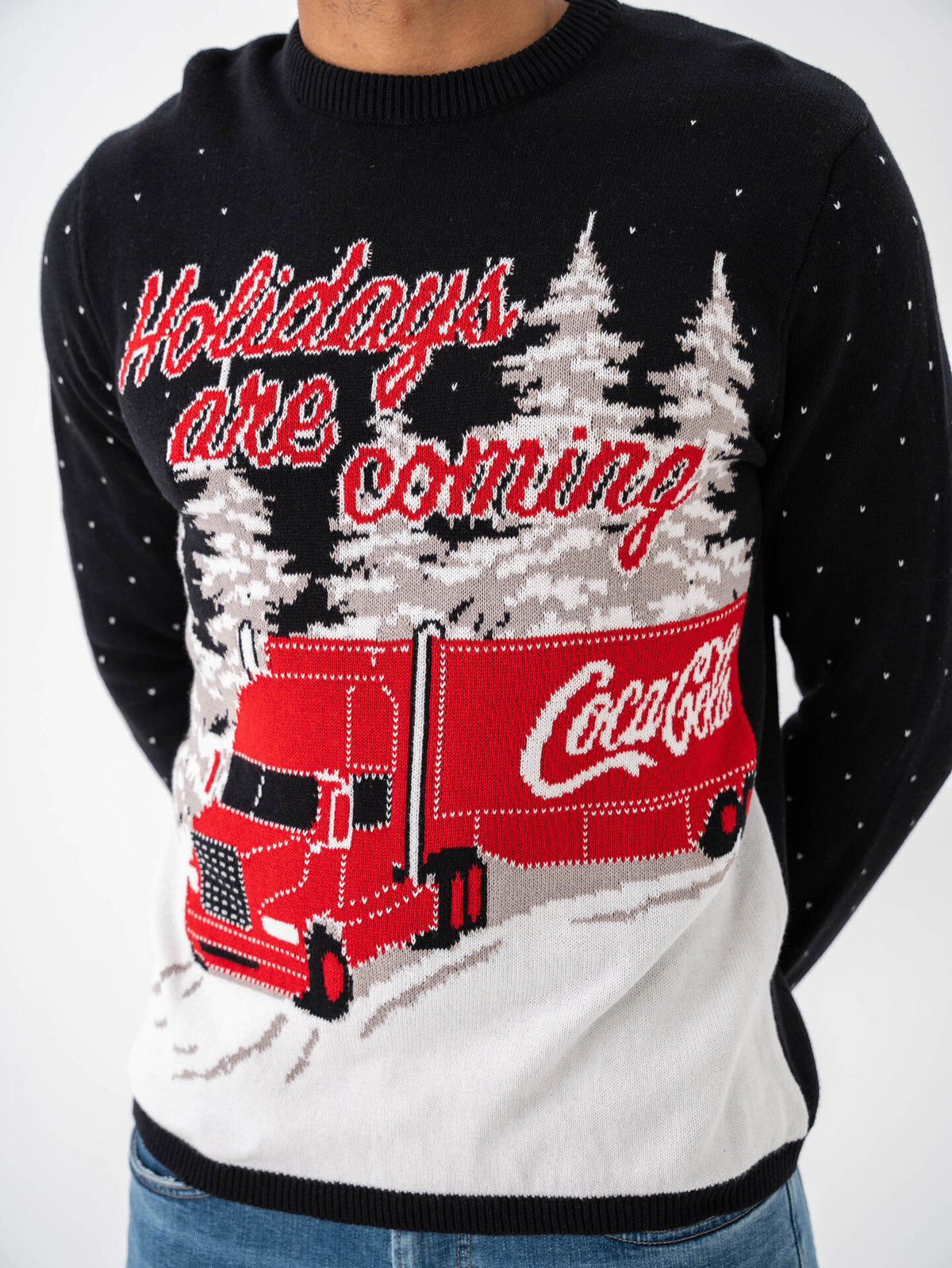 Only & Sons XMAS Reg Cola Crew Knit Dark navy