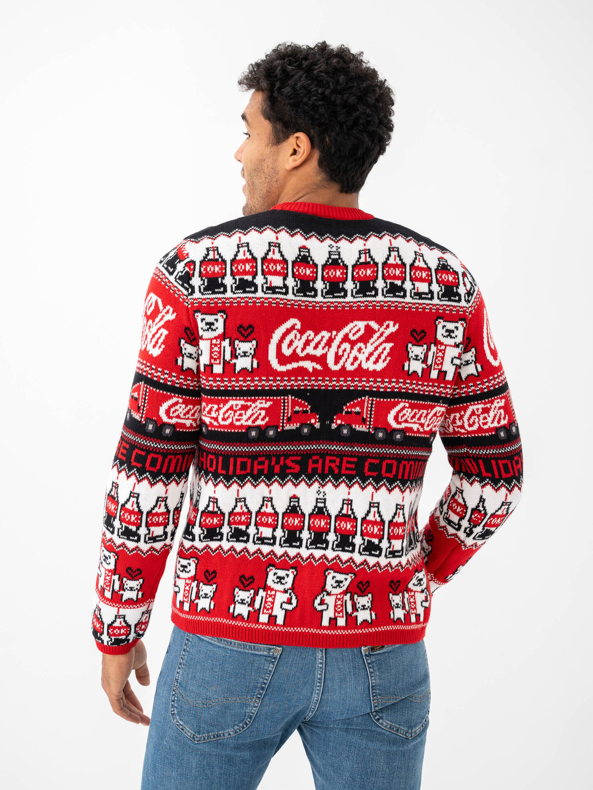 Only & Sons XMAS Reg Cola Crew Knit Pompeian Red