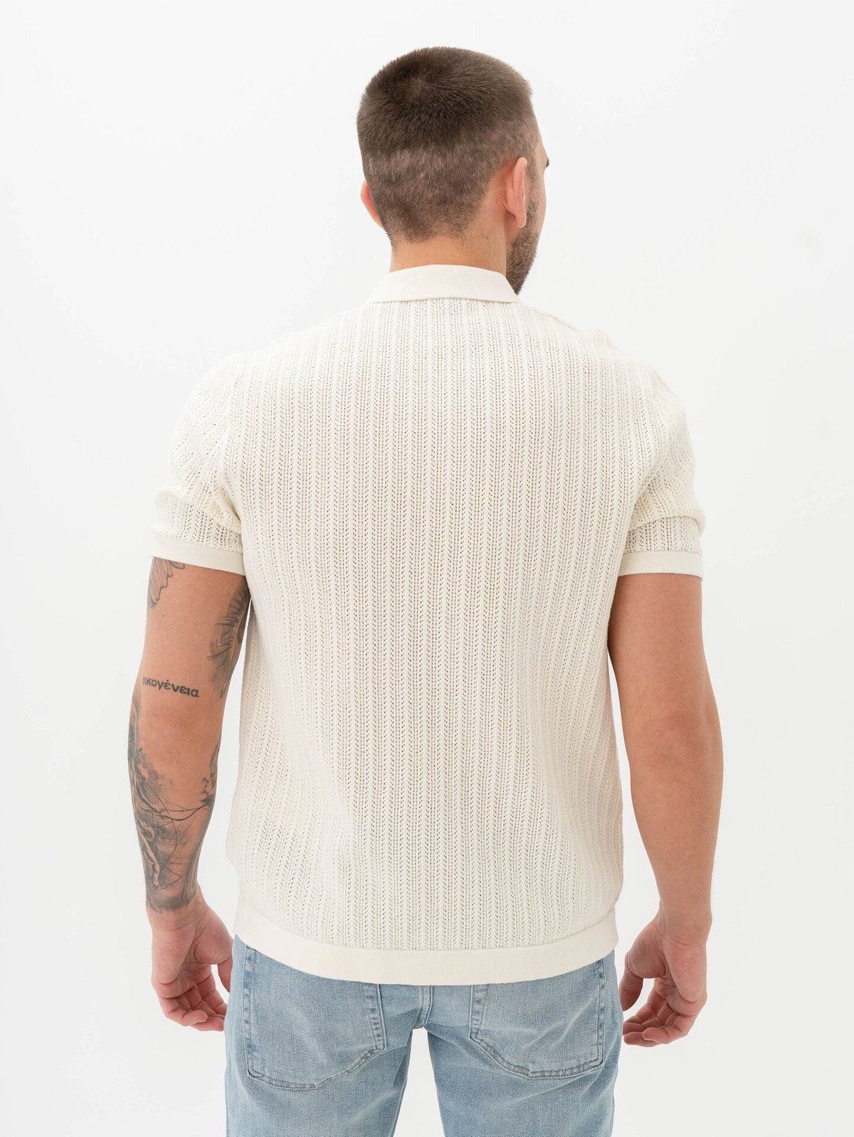 Only & Sons Moon Reg Short Sleeve Polo Knit Egret