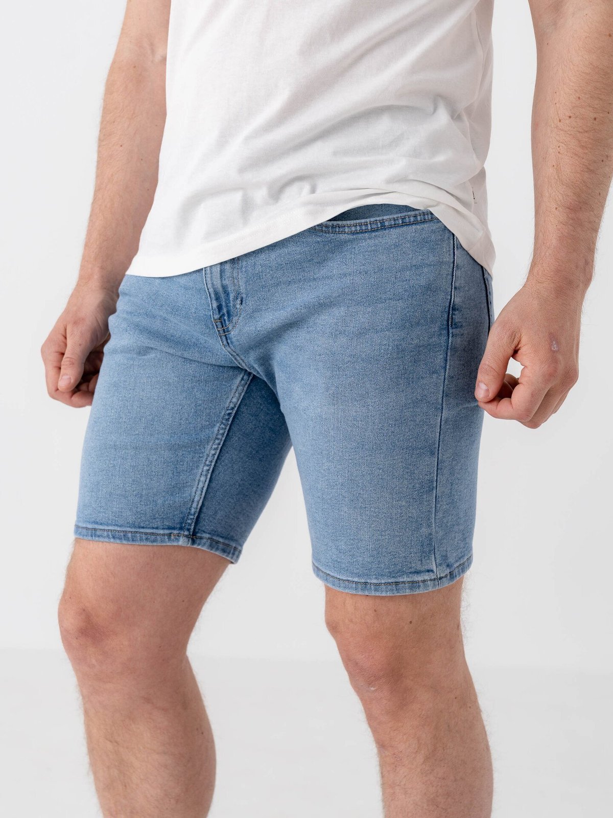Only & Sons Weft Denim Shorts Light Blue Denim