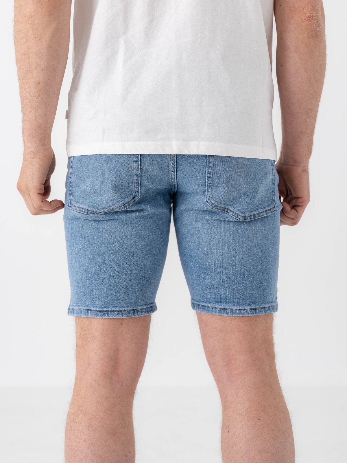 Only & Sons Weft Denim Shorts Light Blue Denim