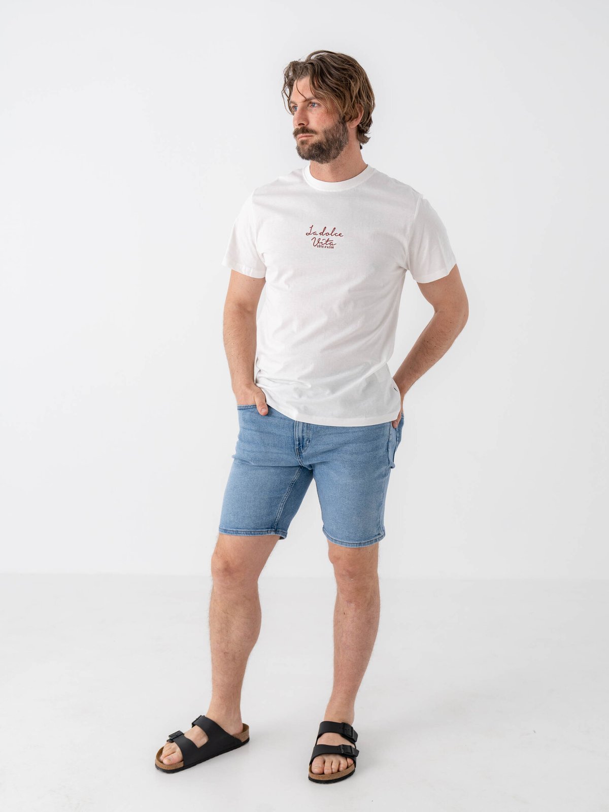 Only & Sons Weft Denim Shorts Light Blue Denim