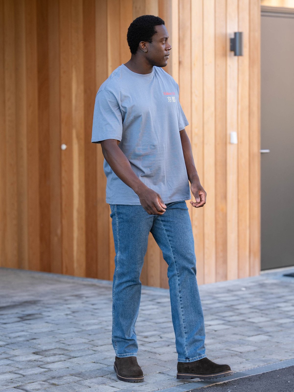 Only & Sons Keane Relaxed Short Sleeve Print Tee Flint Stone Edition