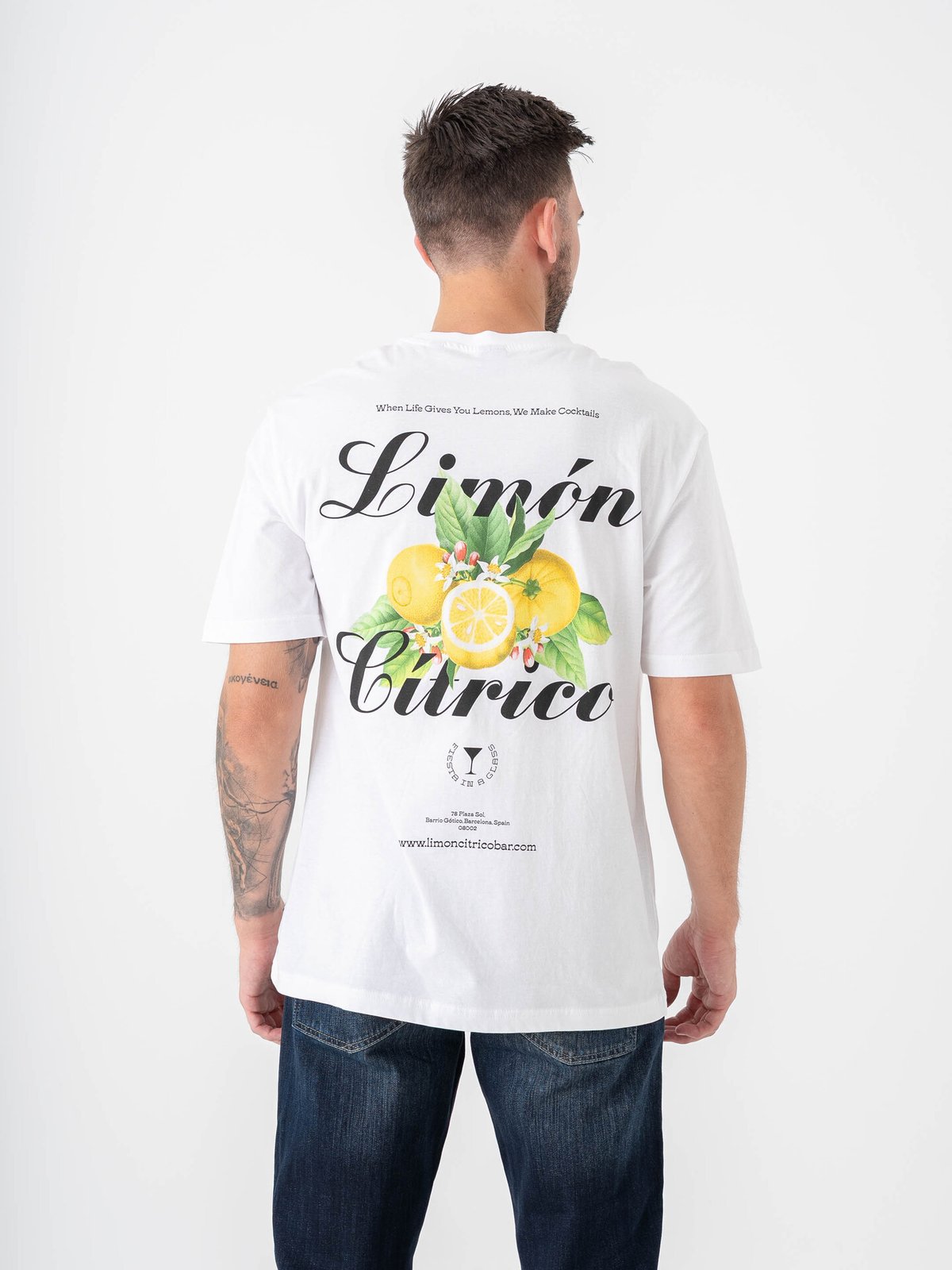 Only & Sons Keane Relaxed Short Sleeve Print Tee Bright White Limon