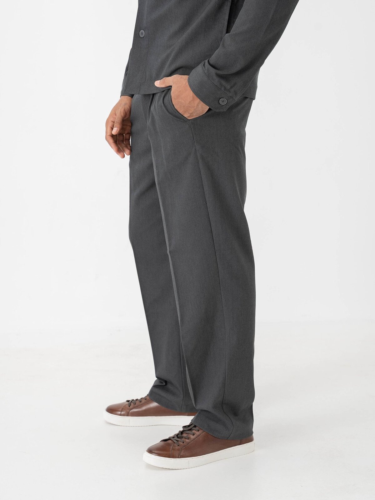 Only & Sons Miro Tailored Loose Pant Dark Grey Melange