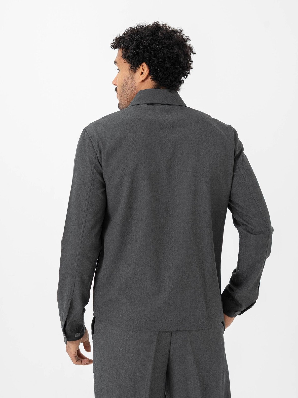 Only & Sons Miro Tailored Regular Overshirt Dark Grey Melange