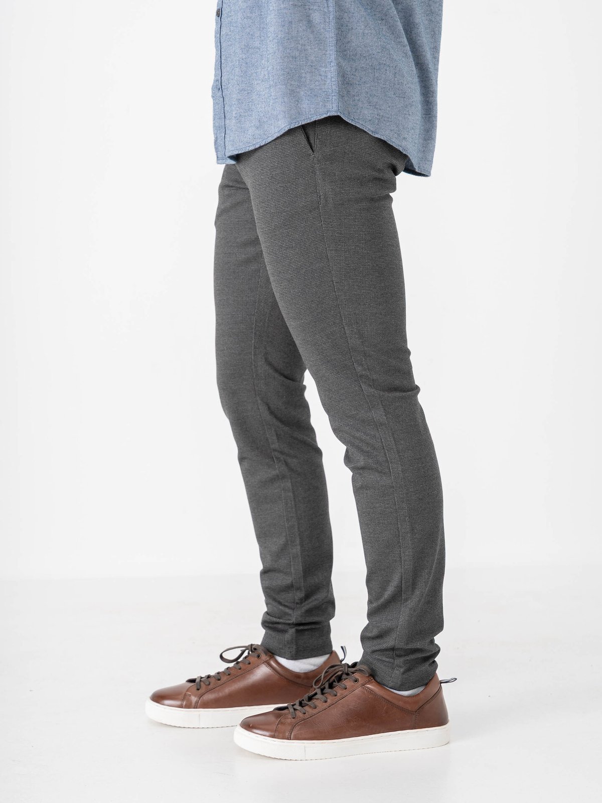 Only & Sons Mark Slim Check Pant Jet Black