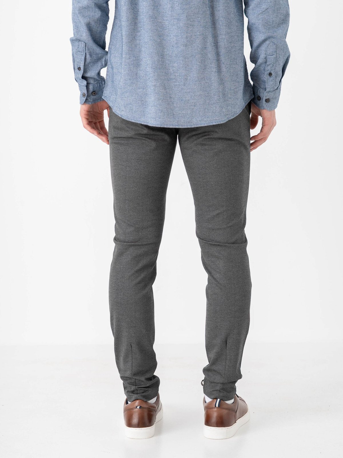 Only & Sons Mark Slim Check Pant Jet Black