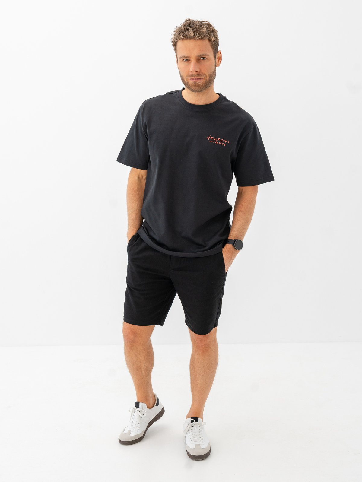 Only & Sons Spritz Italy Short Sleeve Tee Jet Black