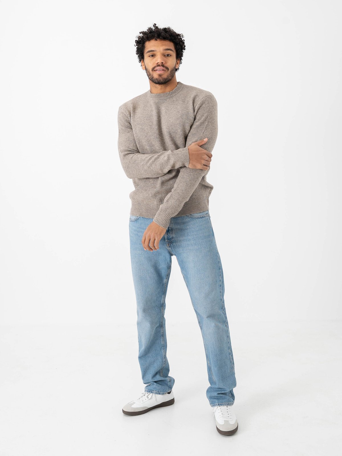 Only & Sons Ray Regular Long Sleeve Crew Knit Walnut