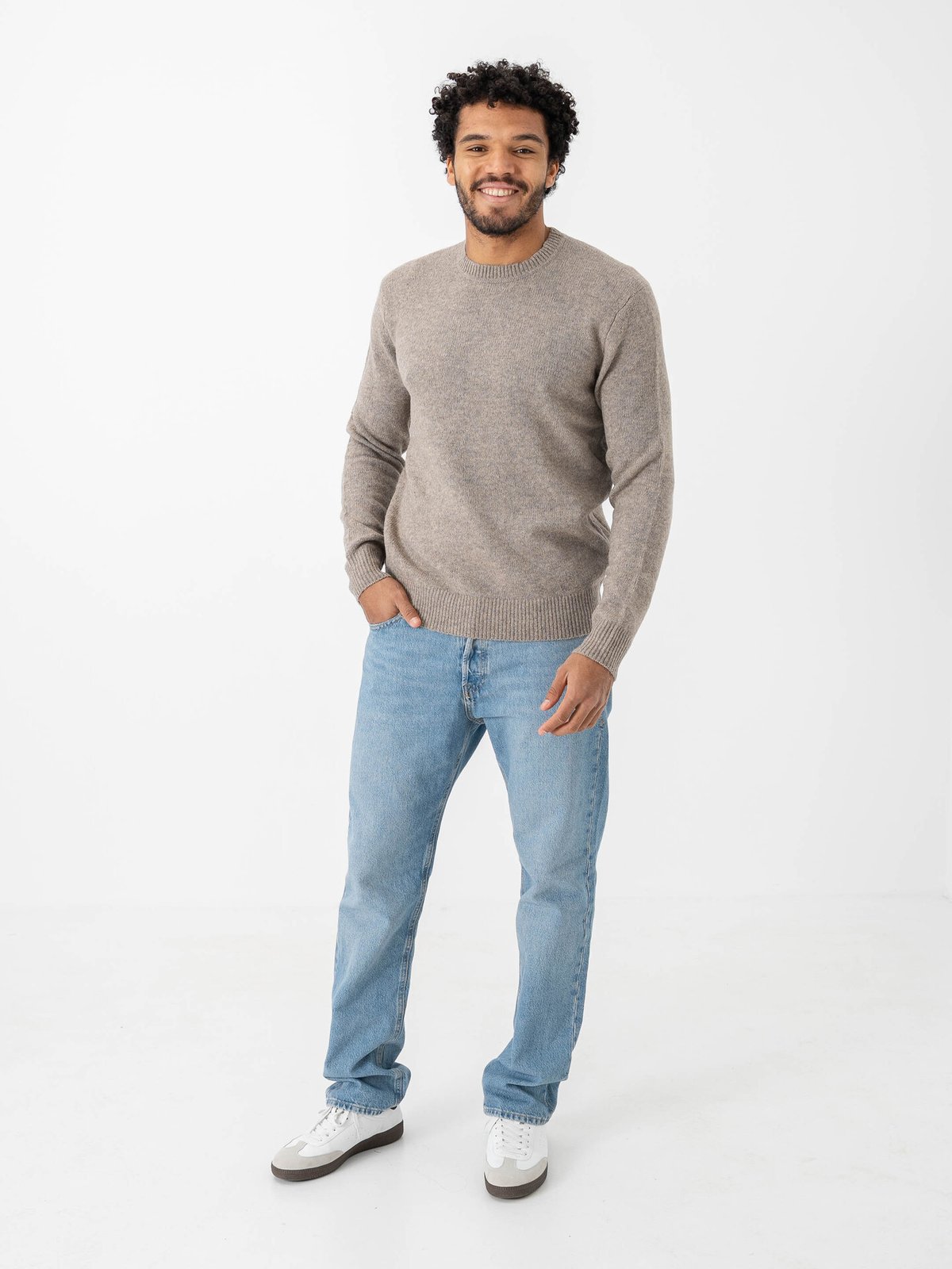 Only & Sons Ray Regular Long Sleeve Crew Knit Walnut